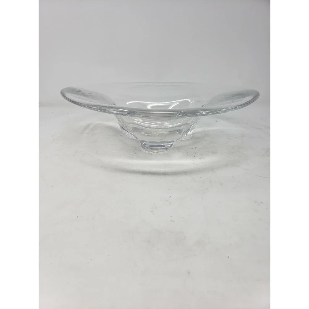 Orrefors Large Clear Crystal Bowl Vintage Modern Signed Numbered 6.5 Lbs 12.5